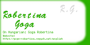 robertina goga business card